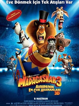 Madagaskar 3: Avrupa'nın En Çok Arananları