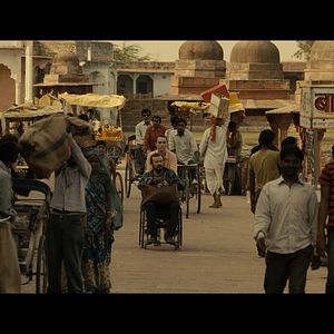 Fotoğraf Anochece en la India