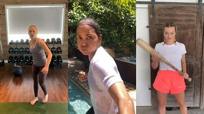 Hollywood Aktrislerinden Sosyal Mesafeli Meydan Okuma! haber görseli