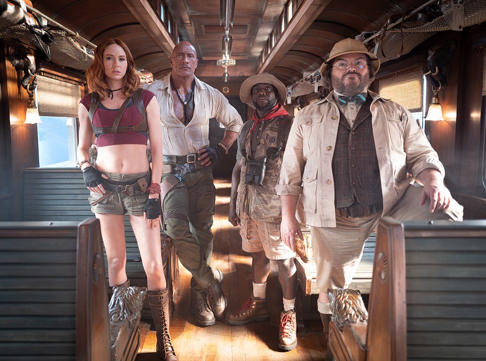 Jumanji: Büyük Kaçış : Fotoğraf Jack Black, Dwayne Johnson, Karen Gillan, Kevin Hart