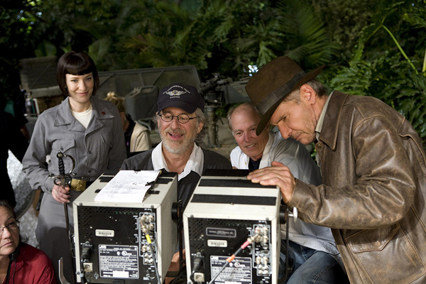 Indiana Jones ve Kristal Kafatası Krallığı : Fotoğraf Frank Marshall, Cate Blanchett, Steven Spielberg, Harrison Ford
