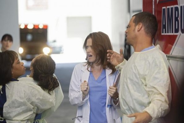 Grey's Anatomy : Fotoğraf Chandra Wilson, Sandra Oh, Justin Chambers (I), Sarah Drew