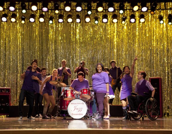 Glee : Fotoğraf Kevin McHale, Harry Shum Jr., Heather Morris, Lea Michele, Cory Monteith, Chris Colfer, Amber Riley, Jenna Ushkowitz