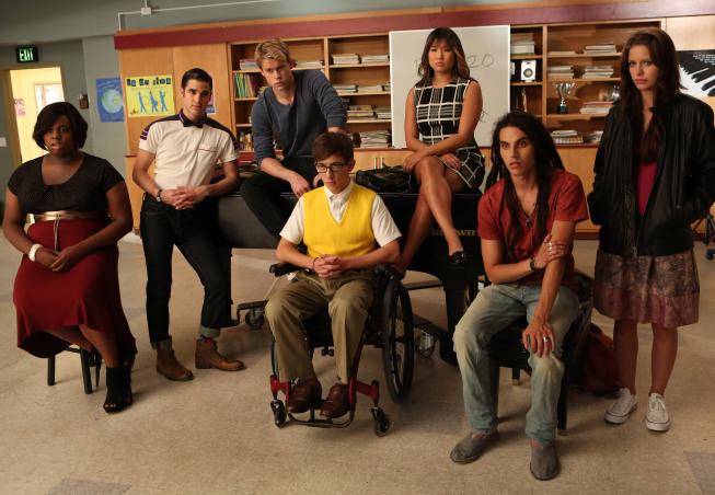 Glee : Fotoğraf Kevin McHale, Jenna Ushkowitz, Darren Criss, Chord Overstreet, Alex Newell, Samuel Larsen, Melissa Benoist