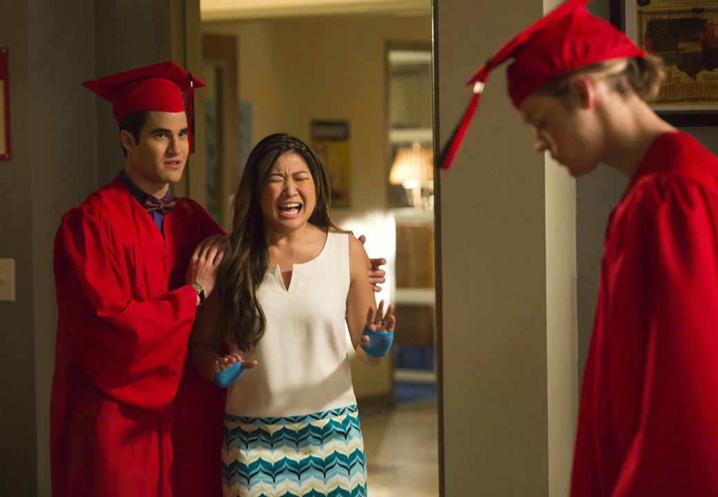 Glee : Fotoğraf Darren Criss, Chord Overstreet, Jenna Ushkowitz