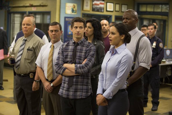 Fotoğraf Joe Lo Truglio, Andy Samberg, Andre Braugher, Melissa Fumero