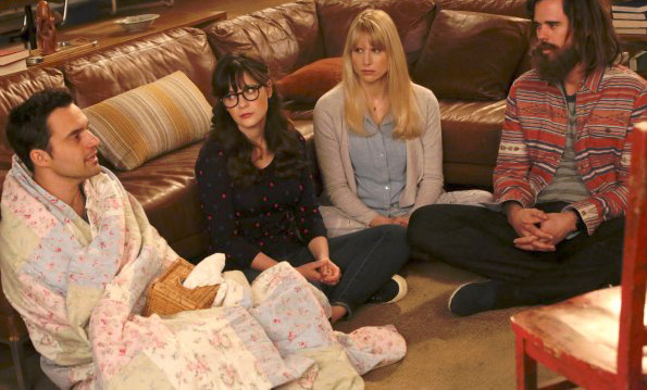 New Girl : Fotoğraf Jake Johnson, Zooey Deschanel, Lucy Punch, David Walton