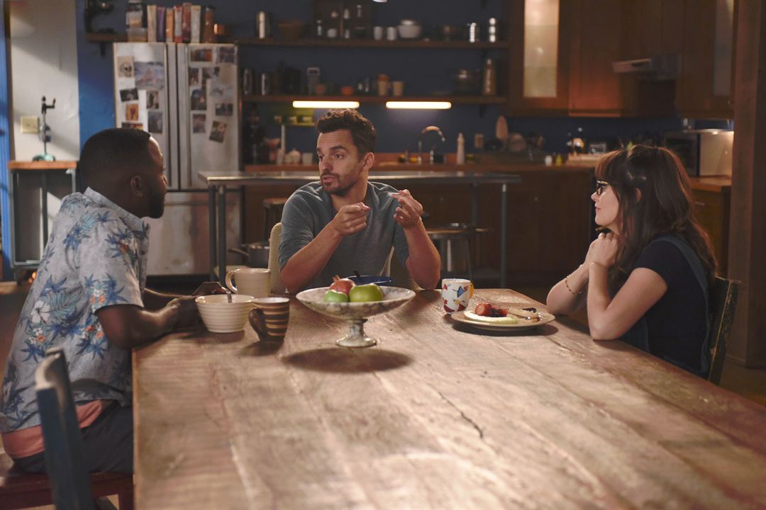 Fotoğraf Jake Johnson, Zooey Deschanel, Lamorne Morris